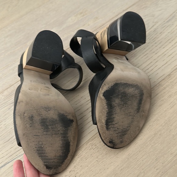 Dune London “Jenny” leather perspex heel sandal - Picture 11 of 11